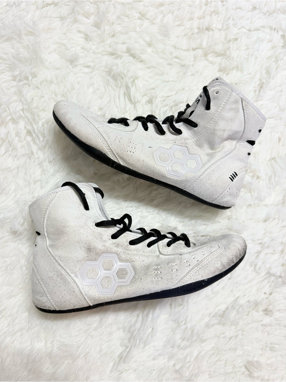 RUDIS Wrestling Shoes White Black Men’s 8 Women’s 9.5 High Top